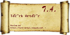 Türk Artúr névjegykártya